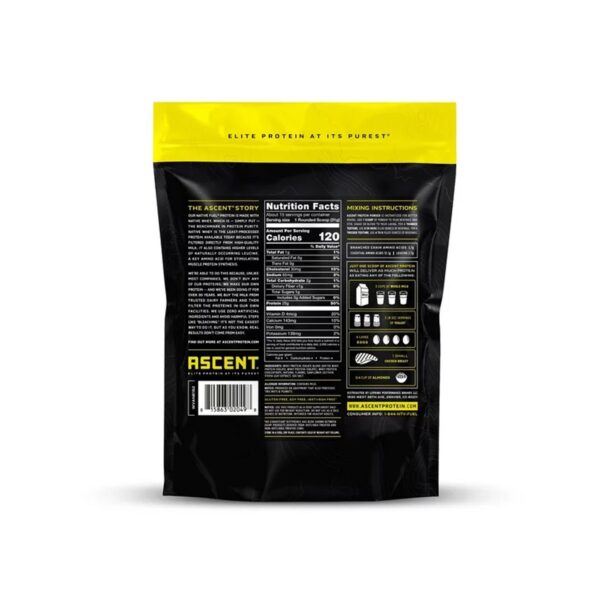 Ascent Native Fuel Whey Protein Powder, Vanilla Bean, 1 lb - 图片 2