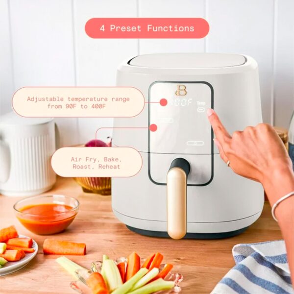 Beautiful 3 Qt Air Fryer with TurboCrisp Technology, White Icing by Drew Barrymore - 图片 2