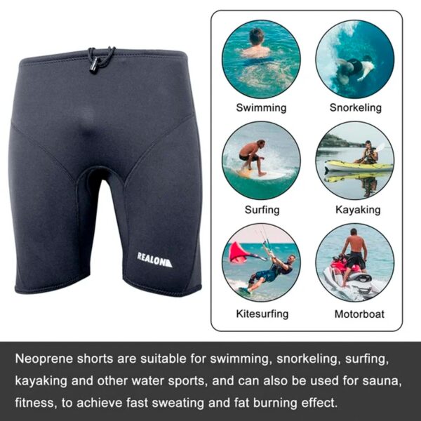 Wetsuit Shorts Neoprene Men 3mm Buoyancy Swim Pants Adult Sweat Wet Suit Trunks Jammers Keep Warm for Swimming Surfing - 图片 2