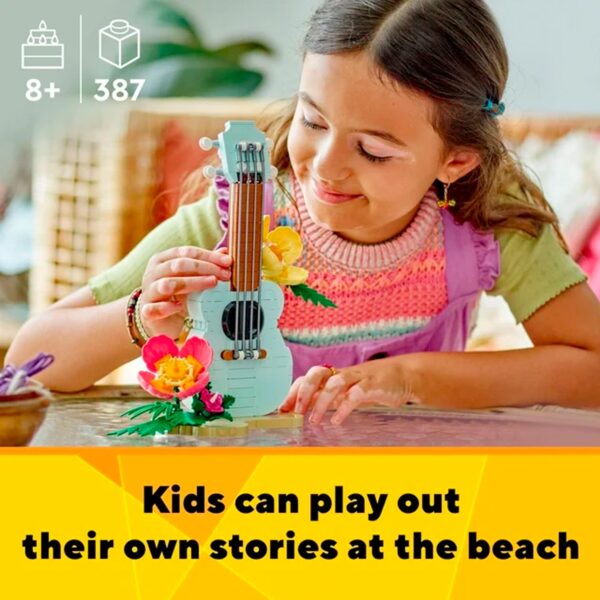 LEGO Creator 3 in 1 Tropical Ukulele Instrument Toy, Transforms from Ukulele to Surfboard Toy to Dolphin Toy - 图片 3