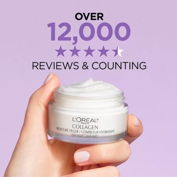 L'Oreal Paris Collagen Moisture Filler Day Night Cream, 1.7 oz - 图片 3